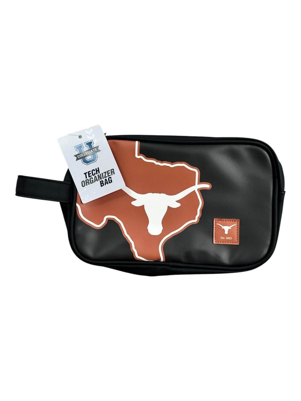 SOAR NCAA Texas Longhorns Tech Organizer Bag Brown Orange Black NWT‎
